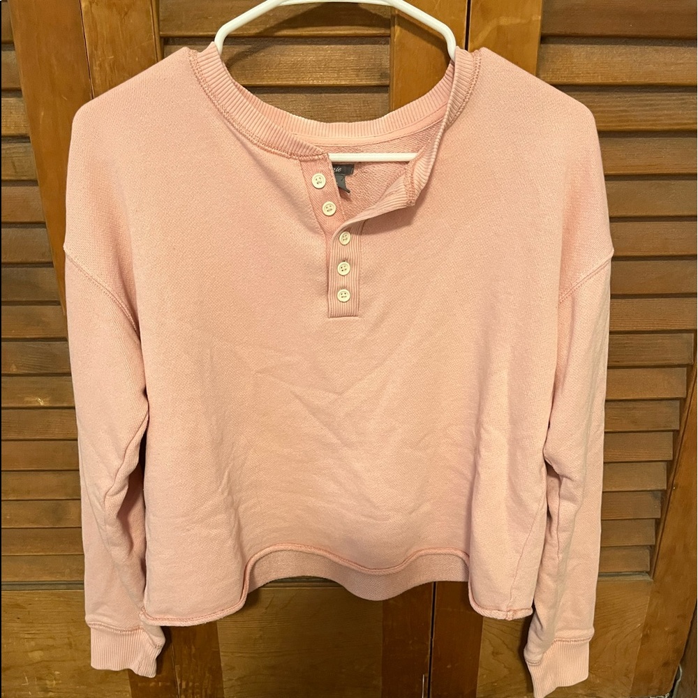 Size XS, aerie light pink cropped sweatshirt